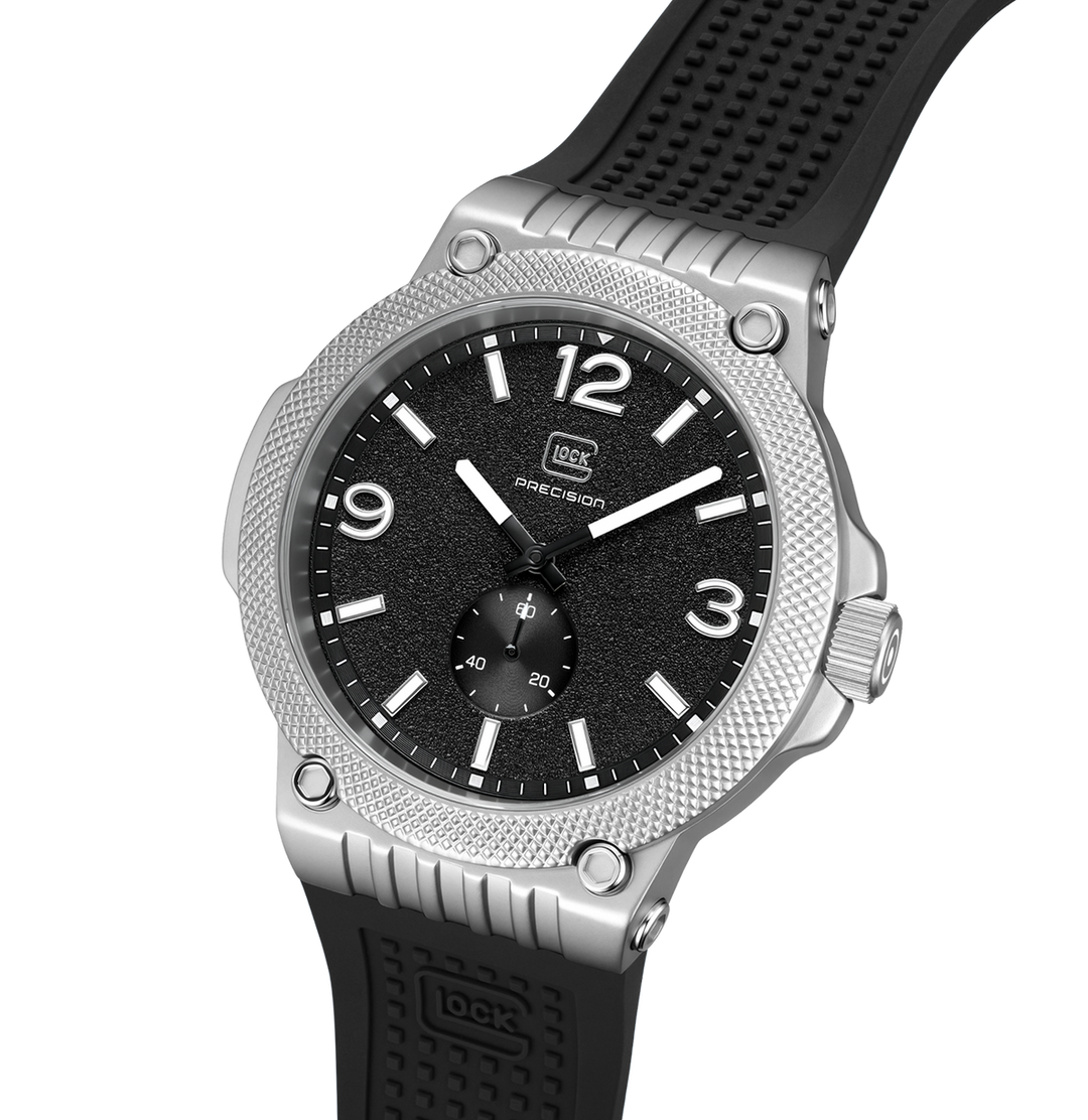 GLOCK GW-43-1-24 43mm Stainless Steel Quartz Watch with Silicone Strap