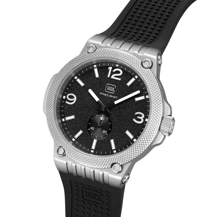 GLOCK GW-43-1-24 43mm Stainless Steel Quartz Watch with Silicone Strap