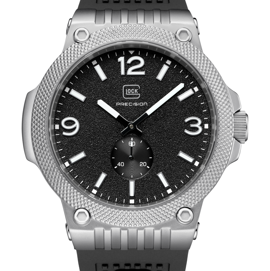 GLOCK GW-43-1-24 43mm Stainless Steel Quartz Watch with Silicone Strap