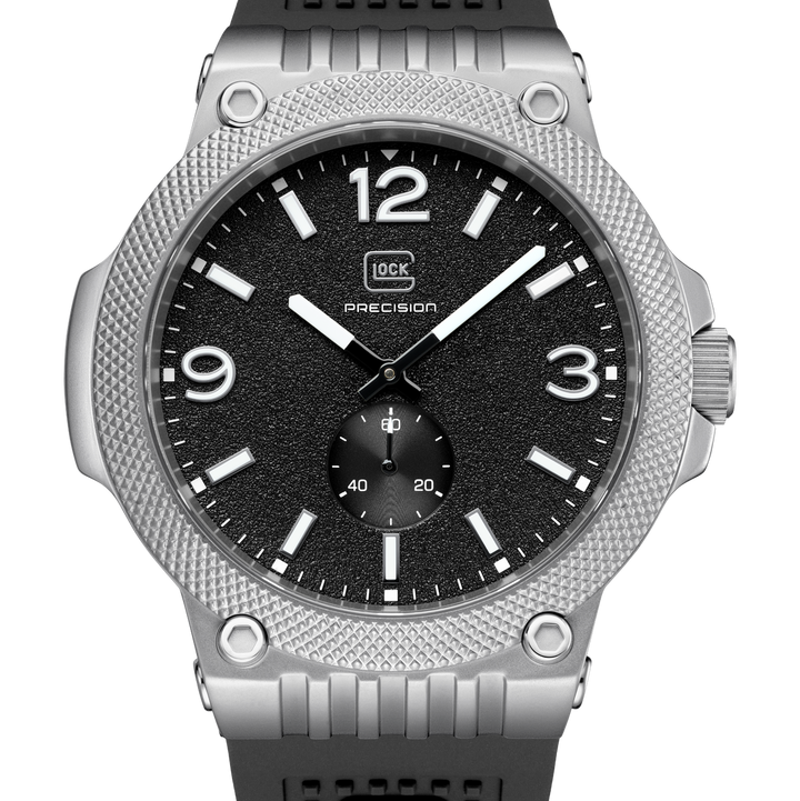 GLOCK GW-43-1-24 43mm Stainless Steel Quartz Watch with Silicone Strap