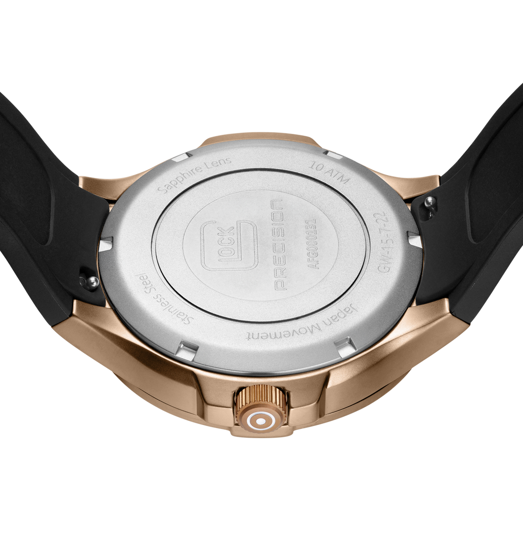 GLOCK GW-15-7-22 43mm "Coyote" Stainless Steel Quartz Watch with Silicone Strap