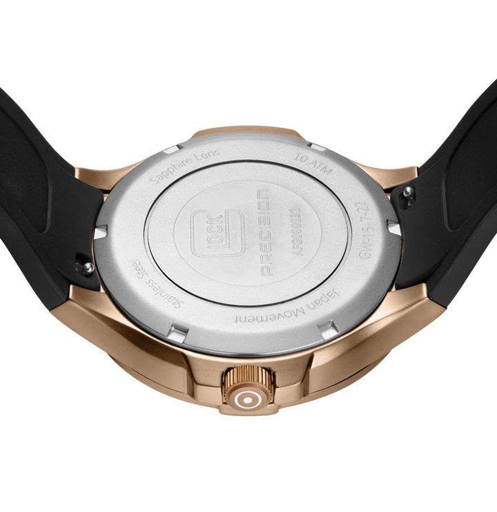 GLOCK GW-15-7-22 43mm "Coyote" Stainless Steel Quartz Watch with Silicone Strap