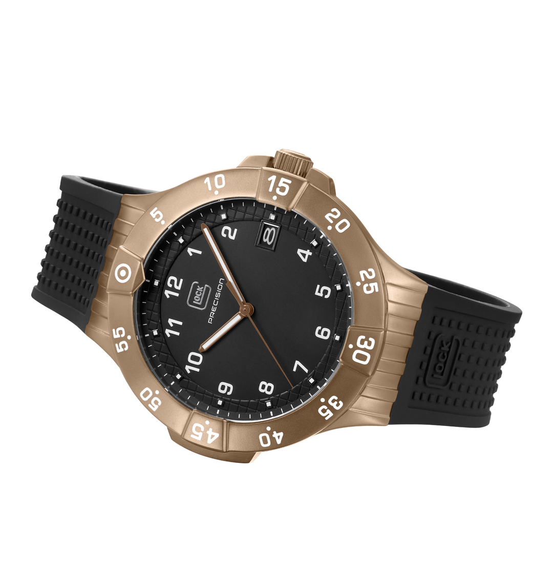 GLOCK GW-15-7-22 43mm "Coyote" Stainless Steel Quartz Watch with Silicone Strap