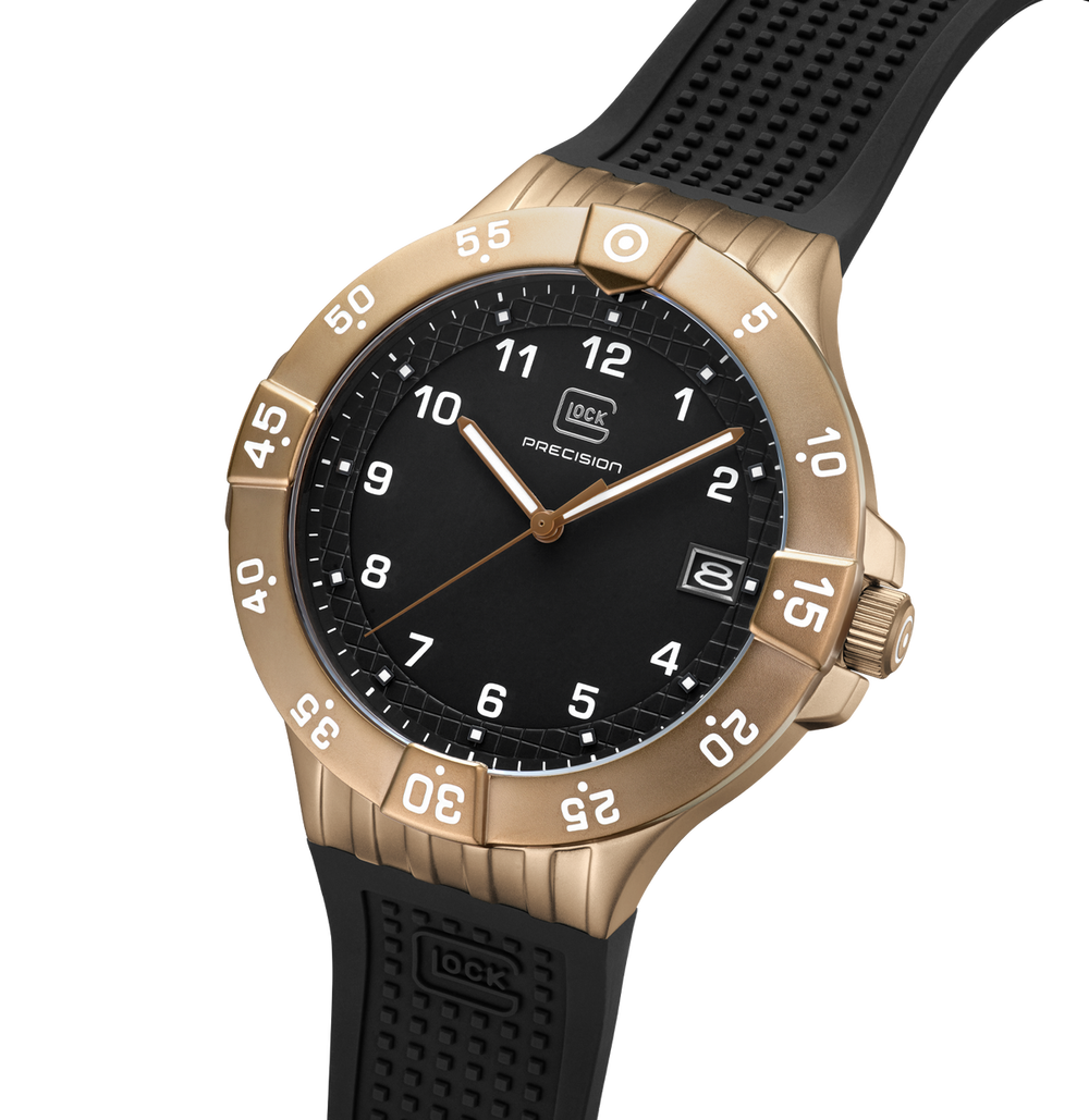 GLOCK GW-15-7-22 43mm "Coyote" Stainless Steel Quartz Watch with Silicone Strap