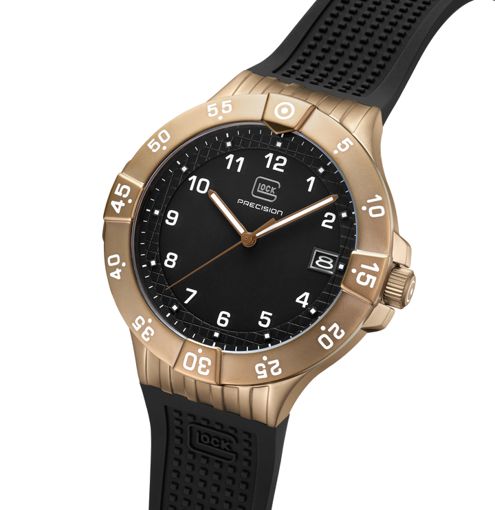 GLOCK GW-15-7-22 43mm "Coyote" Stainless Steel Quartz Watch with Silicone Strap