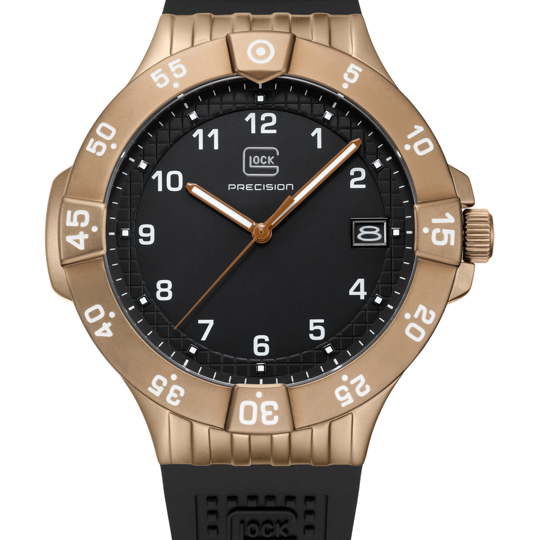 GLOCK GW-15-7-22 43mm "Coyote" Stainless Steel Quartz Watch with Silicone Strap