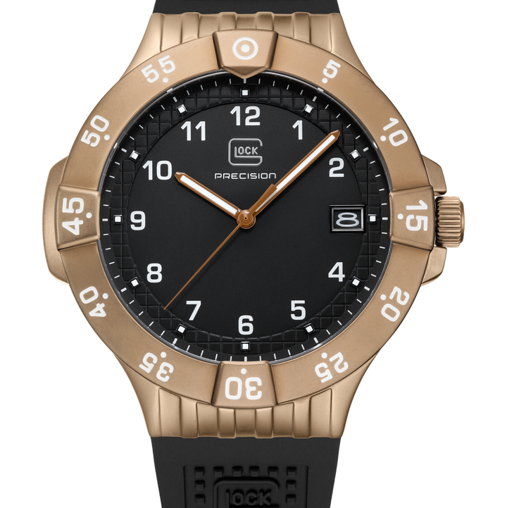 GLOCK GW-15-7-22 43mm "Coyote" Stainless Steel Quartz Watch with Silicone Strap