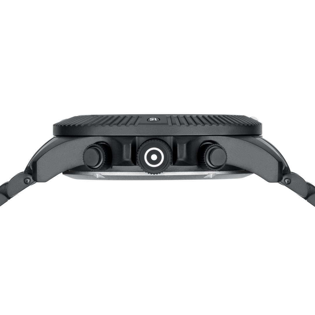 GLOCK GW-38-1-22 44mm Gunmetal Stainless Steel Chronograph Bracelet Watch