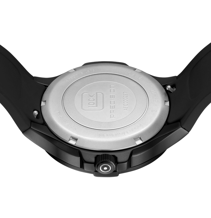 GLOCK GW-15-3-22 43mm Quartz Watch with Silicone Strap in All Black
