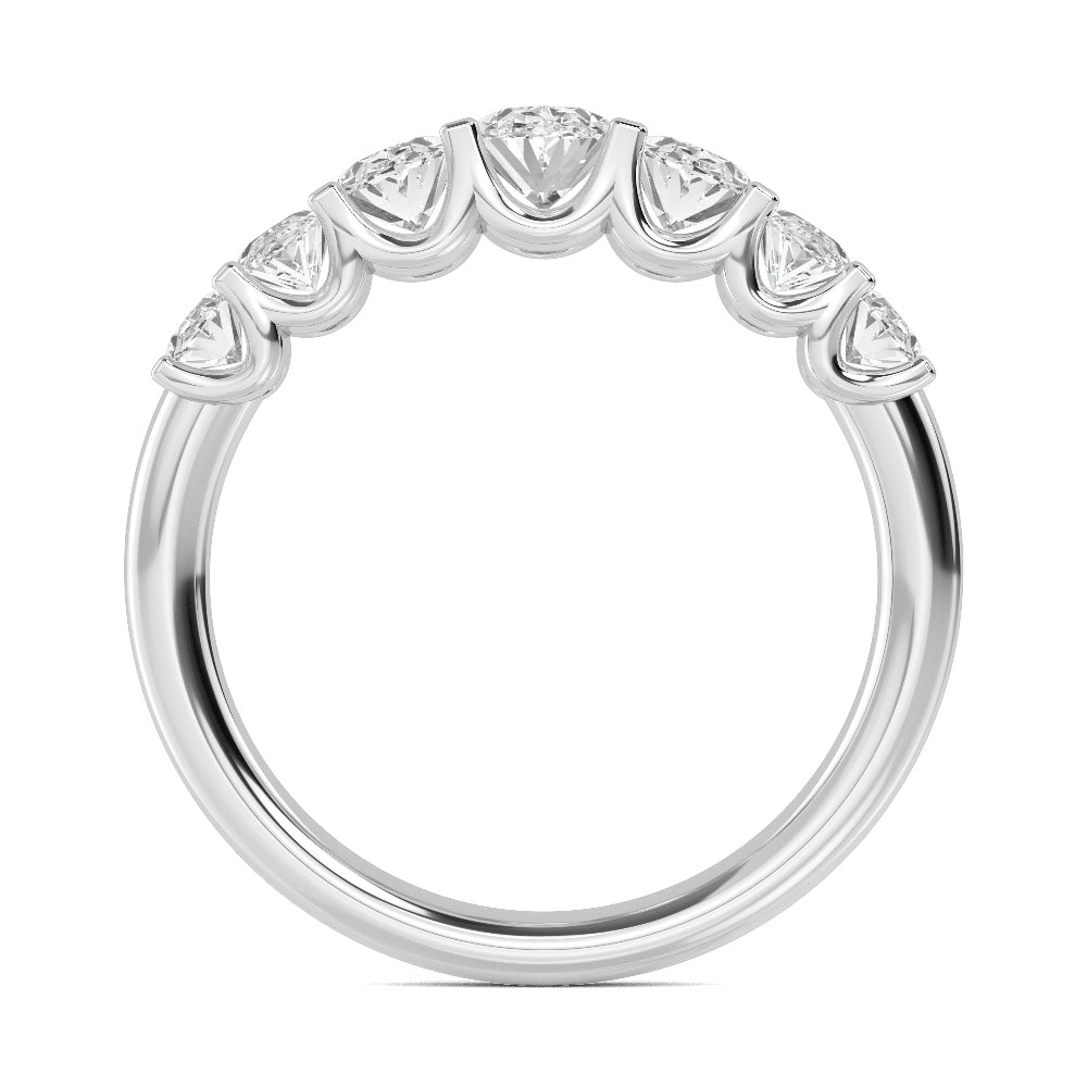 1.03ctw Oval Brilliant Lab-Grown Diamond Graduated Band in 14k White Gold