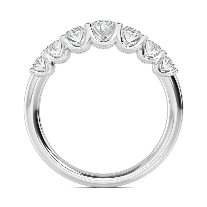 1.03ctw Oval Brilliant Lab-Grown Diamond Graduated Band in 14k White Gold