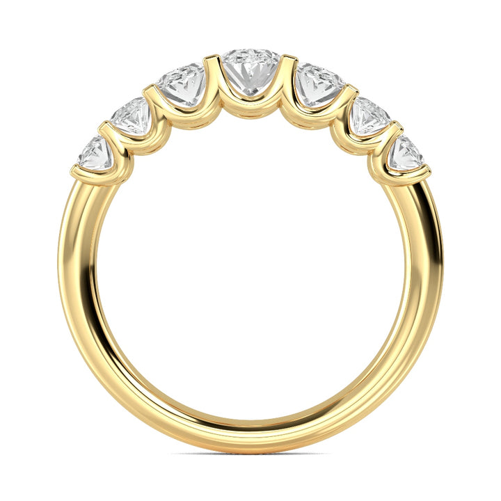 1.03ctw Oval Brilliant Lab-Grown Diamond Graduated Band in 14k Yellow Gold