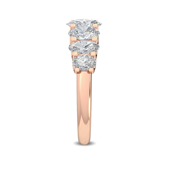 1.03ctw Oval Brilliant Lab-Grown Diamond Graduated Band in 14k Rose Gold