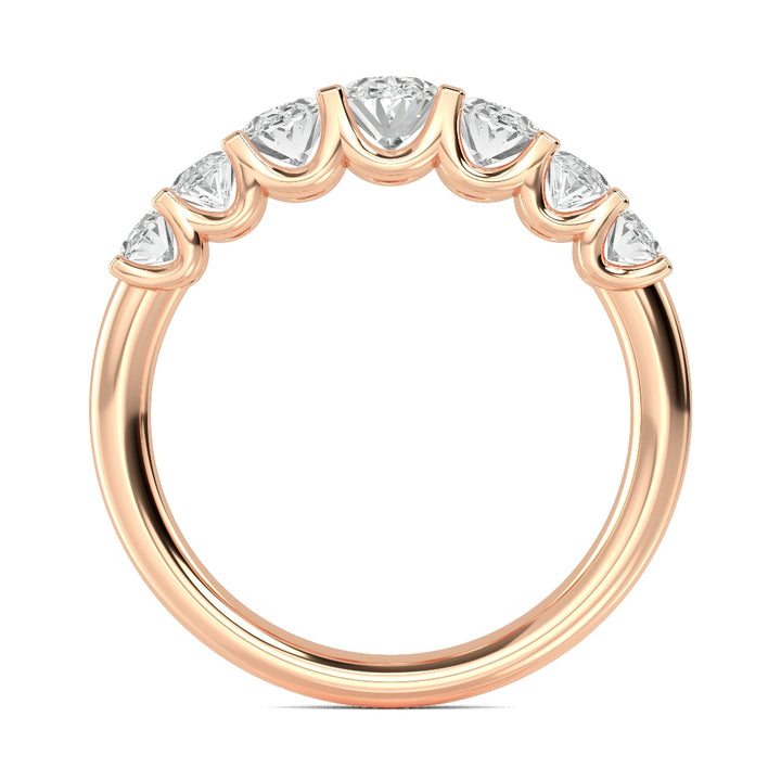 1.03ctw Oval Brilliant Lab-Grown Diamond Graduated Band in 14k Rose Gold