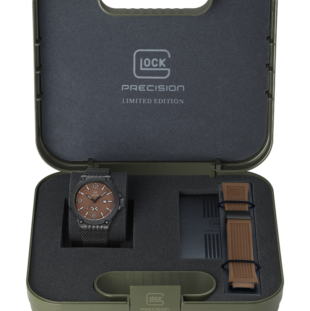 GLOCK GW-43-5-24 43mm Limited Edition Stainless Steel Quartz Watch with Interchangeable Straps
