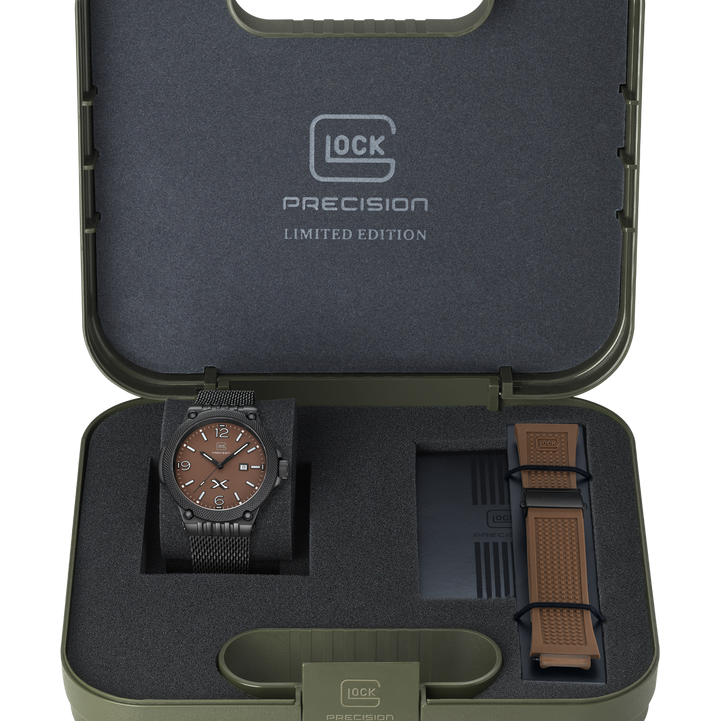 GLOCK GW-43-5-24 43mm Limited Edition Stainless Steel Quartz Watch with Interchangeable Straps