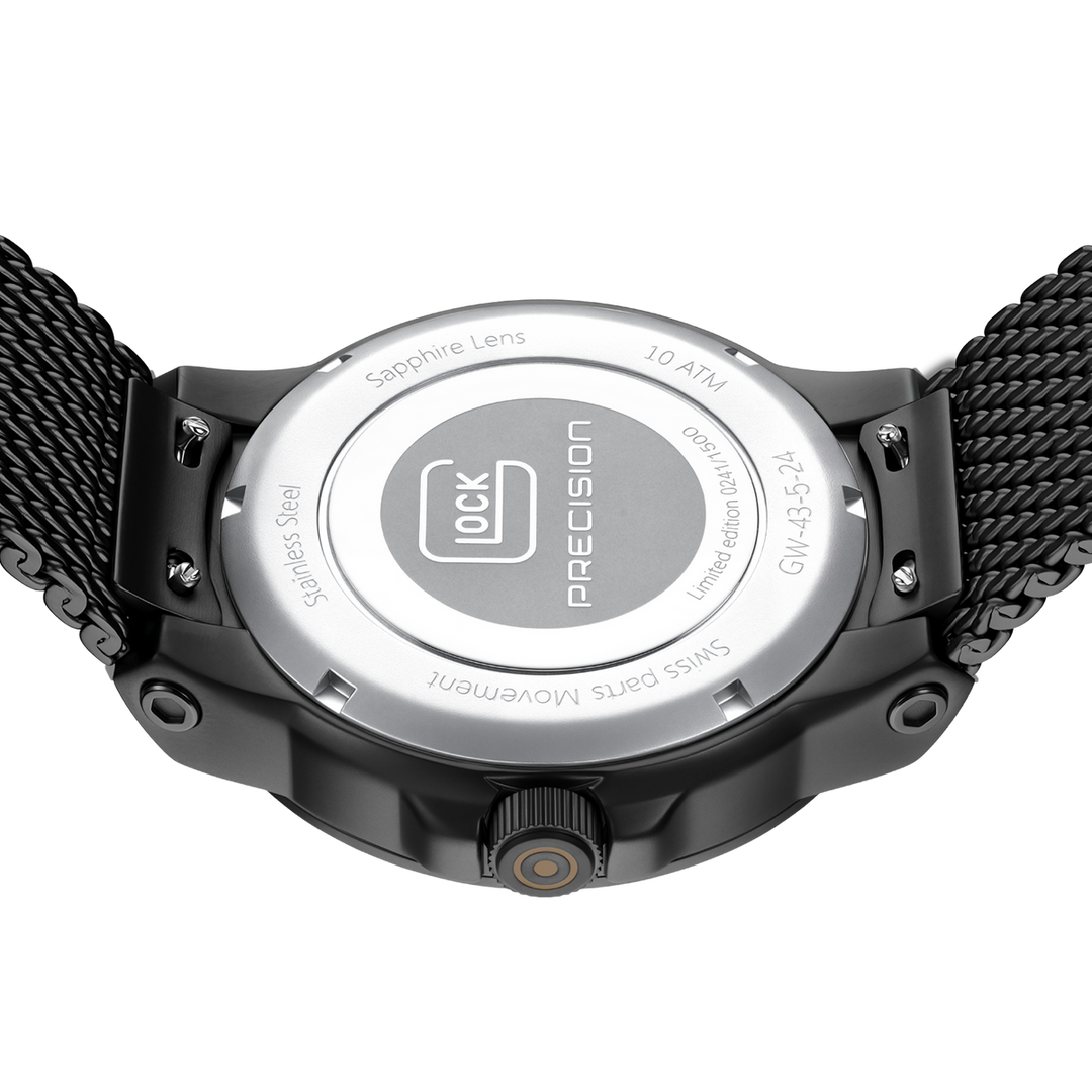 GLOCK GW-43-5-24 43mm Limited Edition Stainless Steel Quartz Watch with Interchangeable Straps
