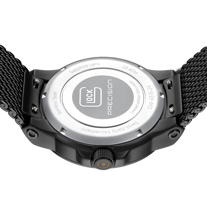 GLOCK GW-43-5-24 43mm Limited Edition Stainless Steel Quartz Watch with Interchangeable Straps