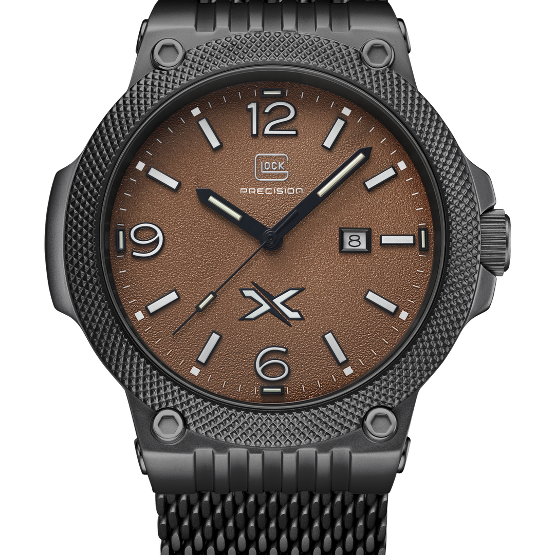 GLOCK GW-43-5-24 43mm Limited Edition Stainless Steel Quartz Watch with Interchangeable Straps