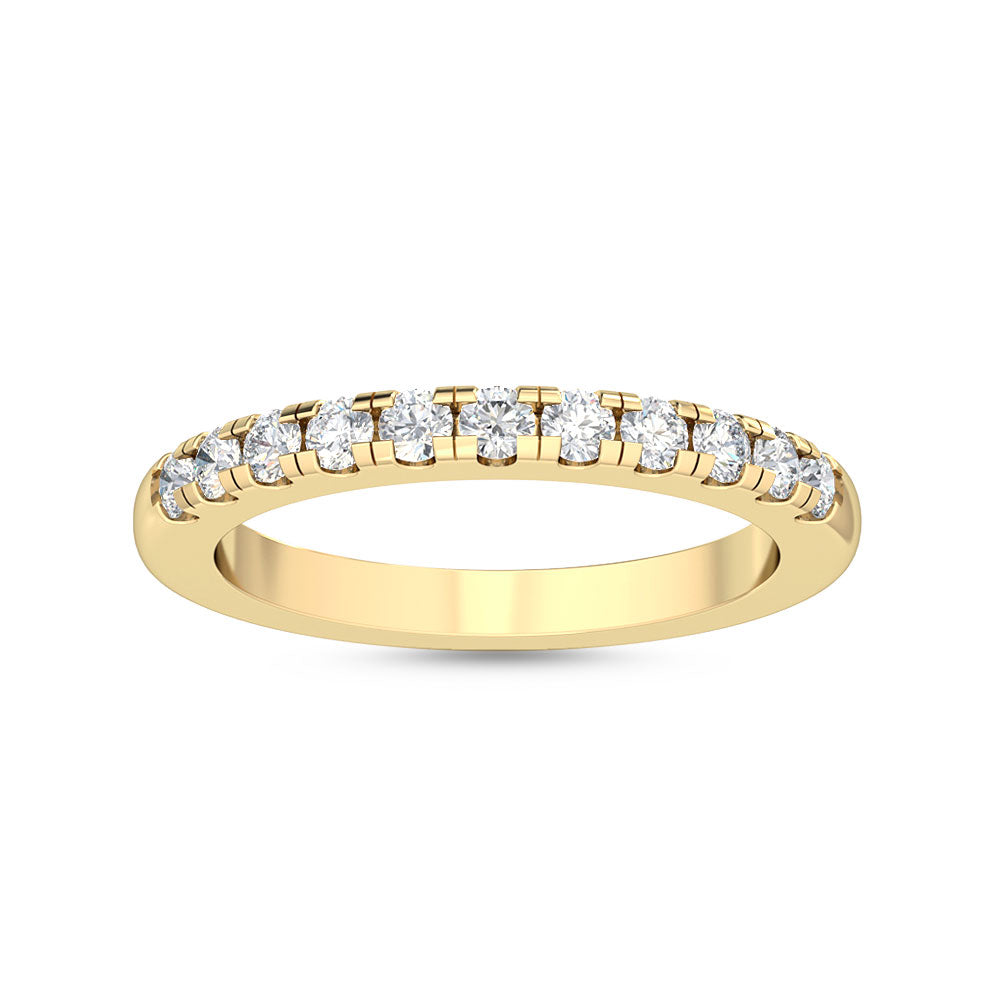 0.97ctw Round Brilliant Lab-Grown Diamond Wedding Band or Stackable Ring in 14k Yellow Gold