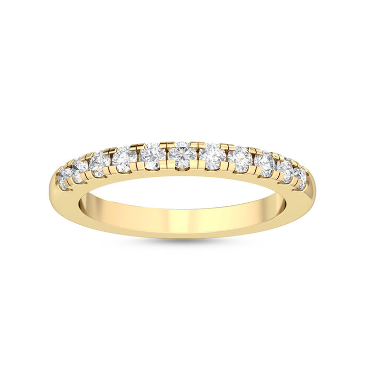 0.97ctw Round Brilliant Lab-Grown Diamond Wedding Band or Stackable Ring in 14k Yellow Gold