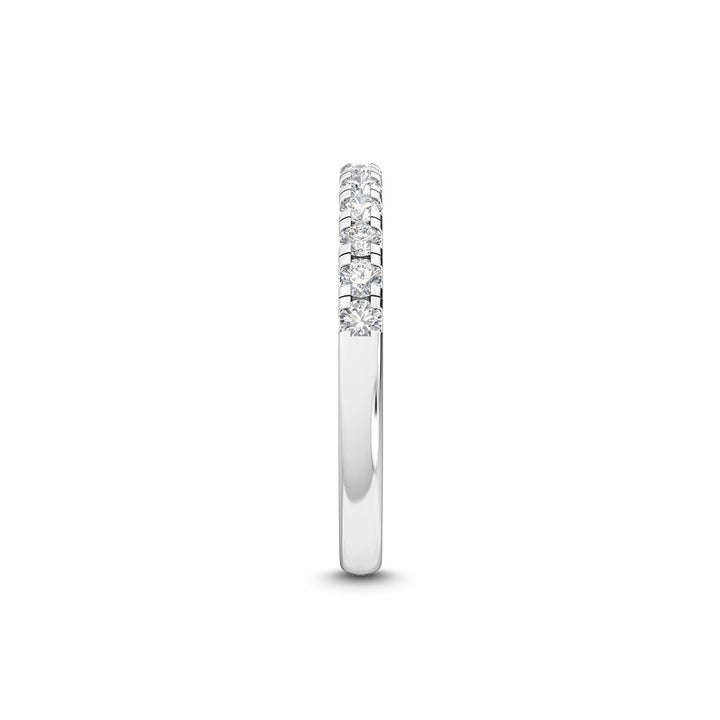 0.97ctw Round Brilliant Lab-Grown Diamond Wedding Band or Stackable Ring in 14k White Gold