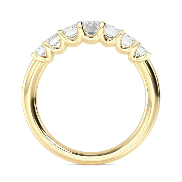 1.08ctw Emerald Cut Lab-Grown Diamond Graduated Band in 14k Yellow Gold