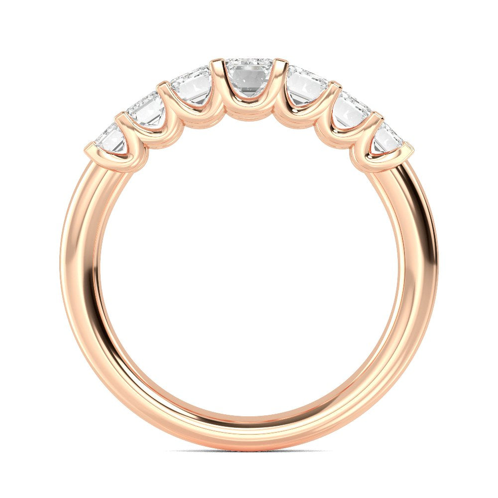 1.08ctw Emerald Cut Lab-Grown Diamond Graduated Band in 14k Rose Gold