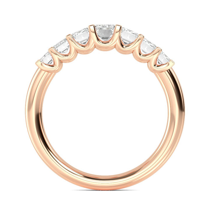 1.08ctw Emerald Cut Lab-Grown Diamond Graduated Band in 14k Rose Gold