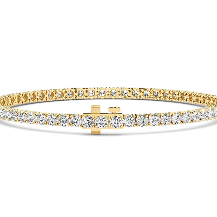 9ctw Round Brilliant Cut Lab-Grown Diamond Tennis Bracelet in 14k Yellow Gold