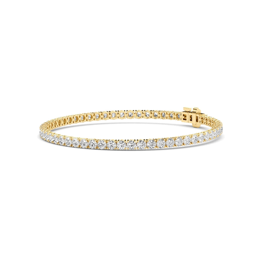 9ctw Round Brilliant Cut Lab-Grown Diamond Tennis Bracelet in 14k Yellow Gold