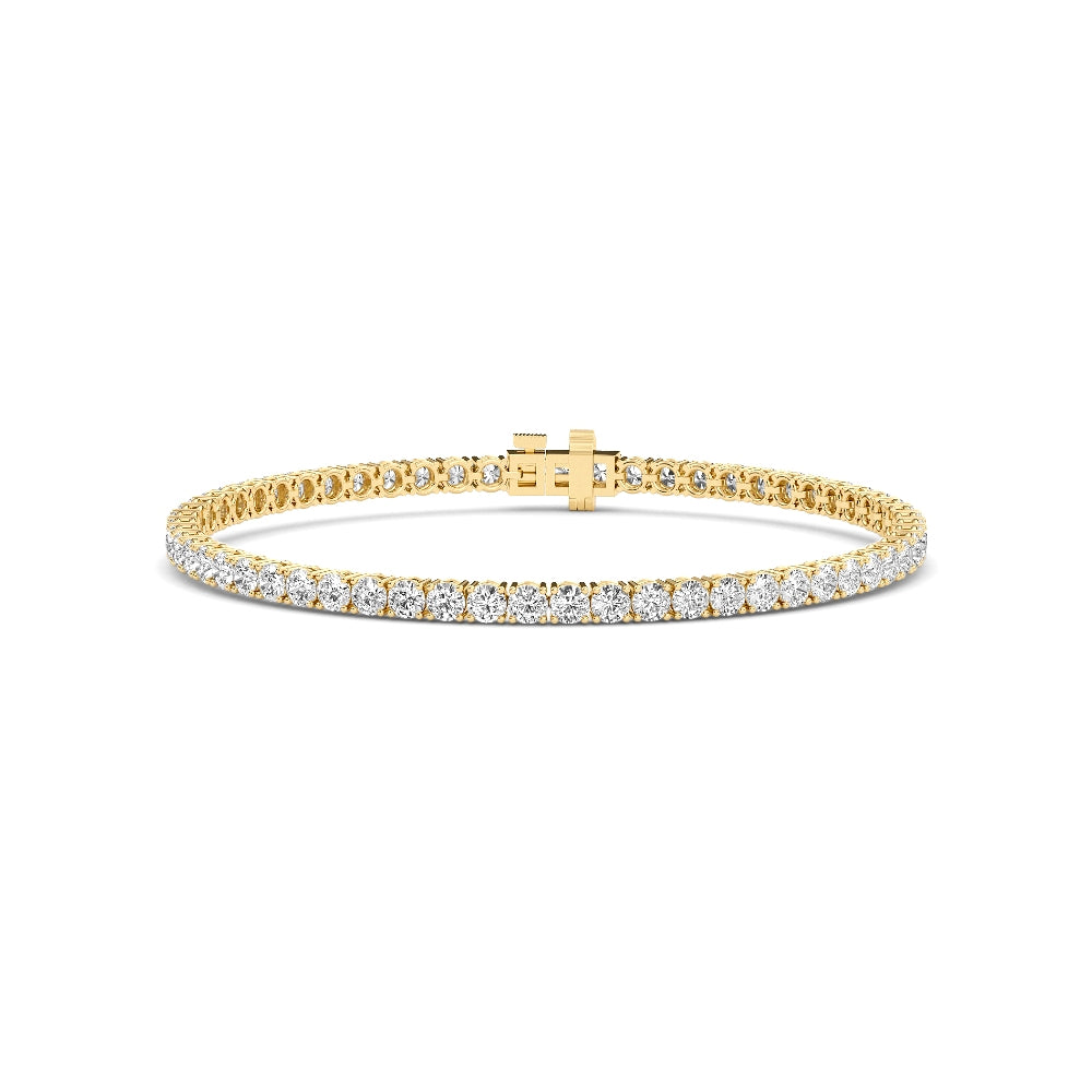 9ctw Round Brilliant Cut Lab-Grown Diamond Tennis Bracelet in 14k Yellow Gold