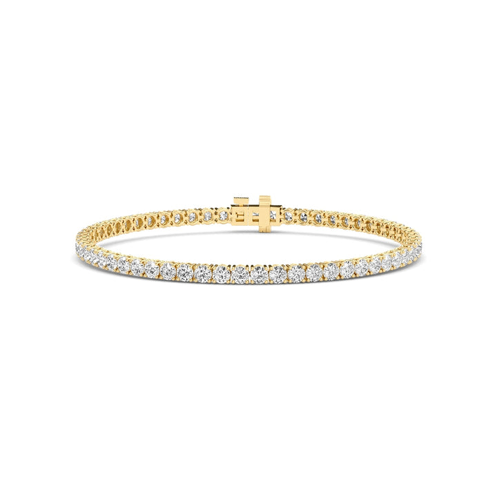 9ctw Round Brilliant Cut Lab-Grown Diamond Tennis Bracelet in 14k Yellow Gold