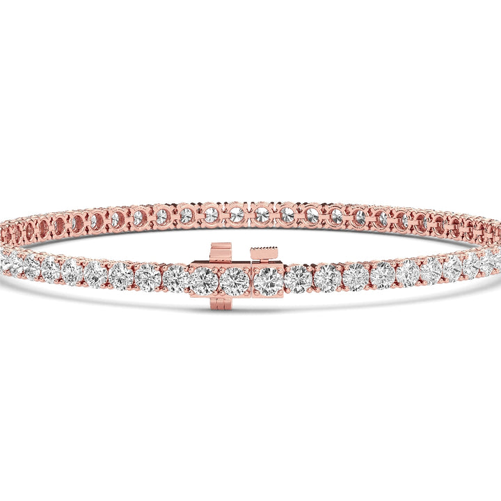 9ctw Round Brilliant Cut Lab-Grown Diamond Tennis Bracelet in 14k Rose Gold