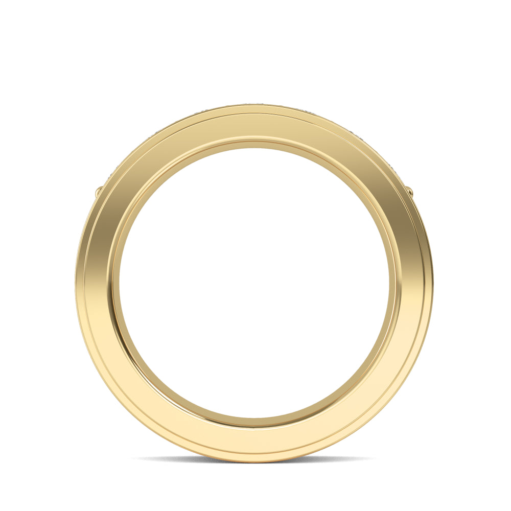 1.10ctw Round Brilliant Lab-Grown Diamond Men’s Band in 14k Yellow Gold