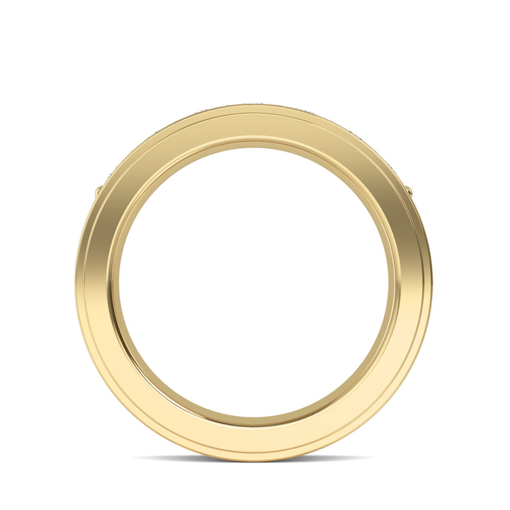 1.10ctw Round Brilliant Lab-Grown Diamond Men’s Band in 14k Yellow Gold