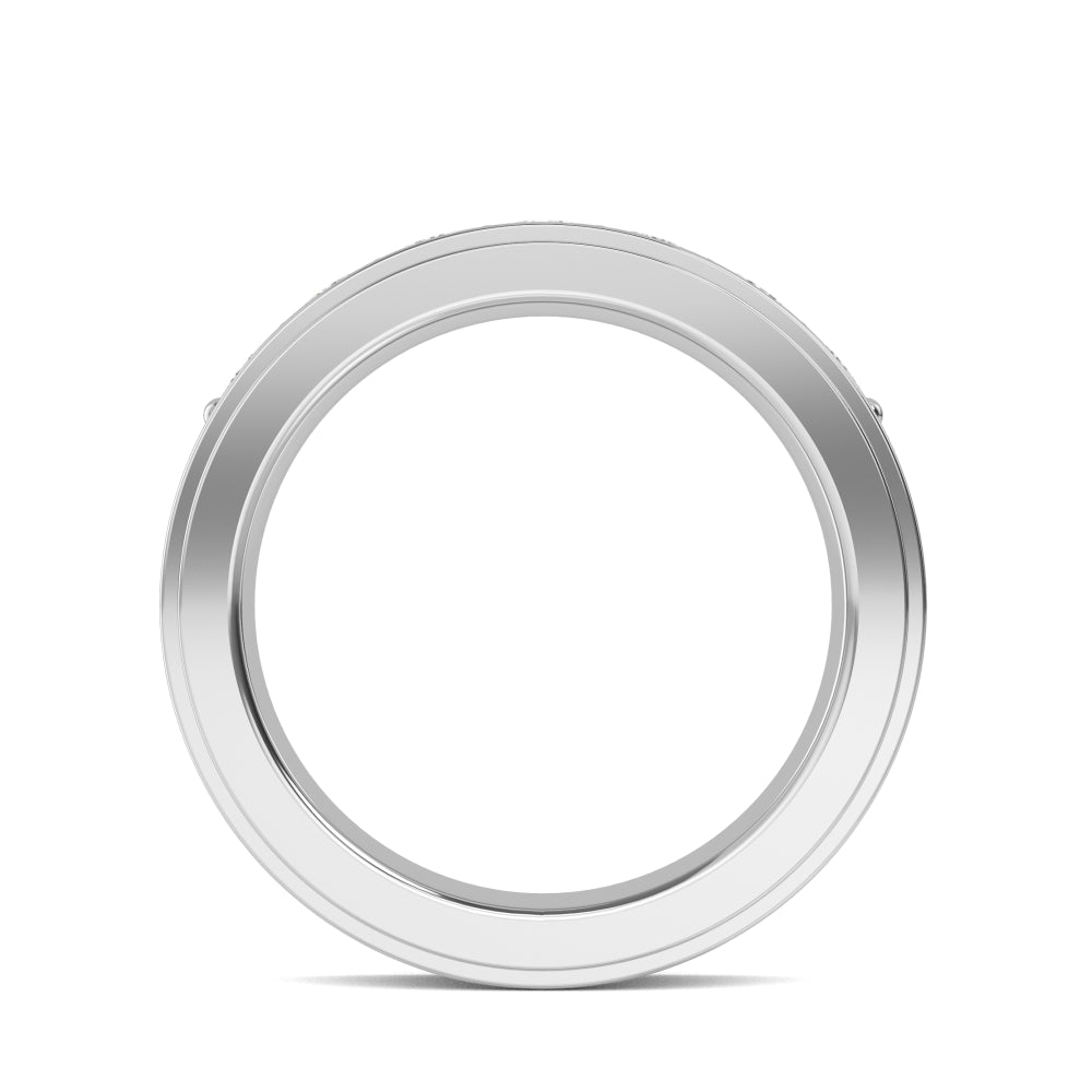 1.10ctw Round Brilliant Lab-Grown Diamond Men’s Band in 14k White Gold