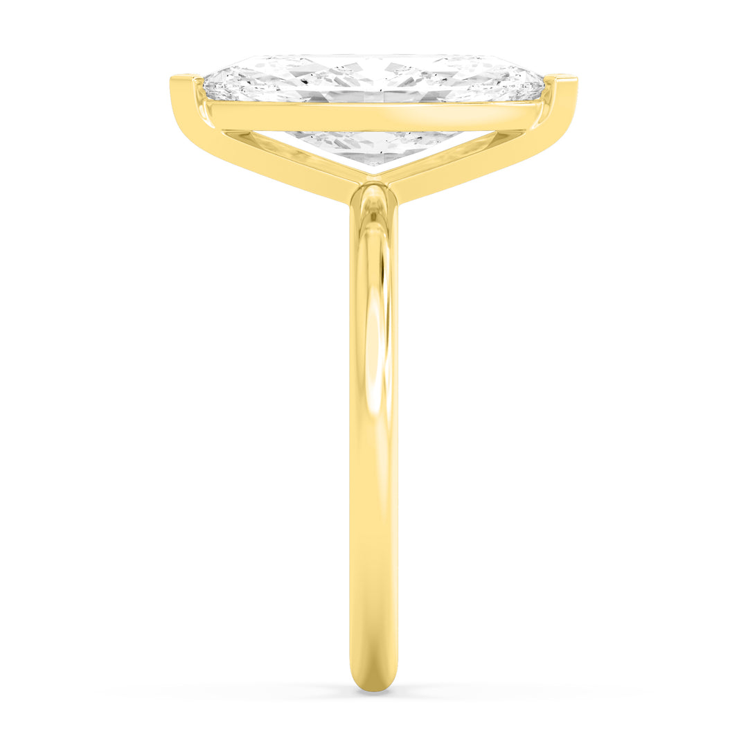 IGI Graded 3.06ct Marquise Cut Lab-Grown Diamond Solitaire Engagement Ring in 14k Yellow Gold
