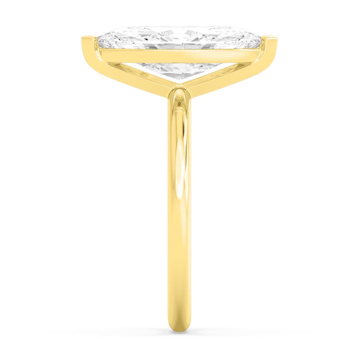 IGI Graded 3.06ct Marquise Cut Lab-Grown Diamond Solitaire Engagement Ring in 14k Yellow Gold