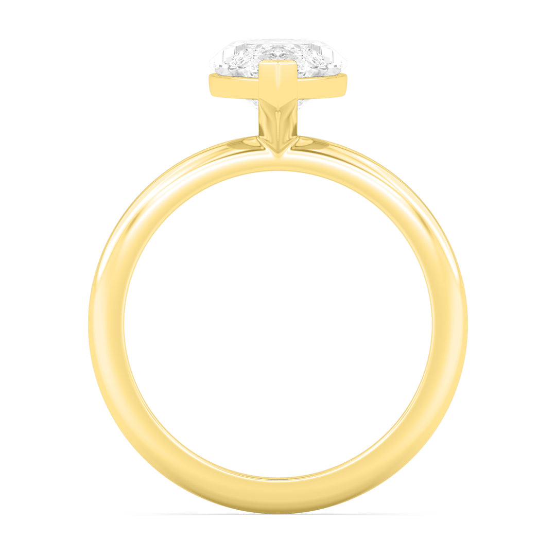 IGI Graded 3.06ct Marquise Cut Lab-Grown Diamond Solitaire Engagement Ring in 14k Yellow Gold