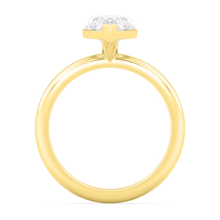 IGI Graded 3.06ct Marquise Cut Lab-Grown Diamond Solitaire Engagement Ring in 14k Yellow Gold