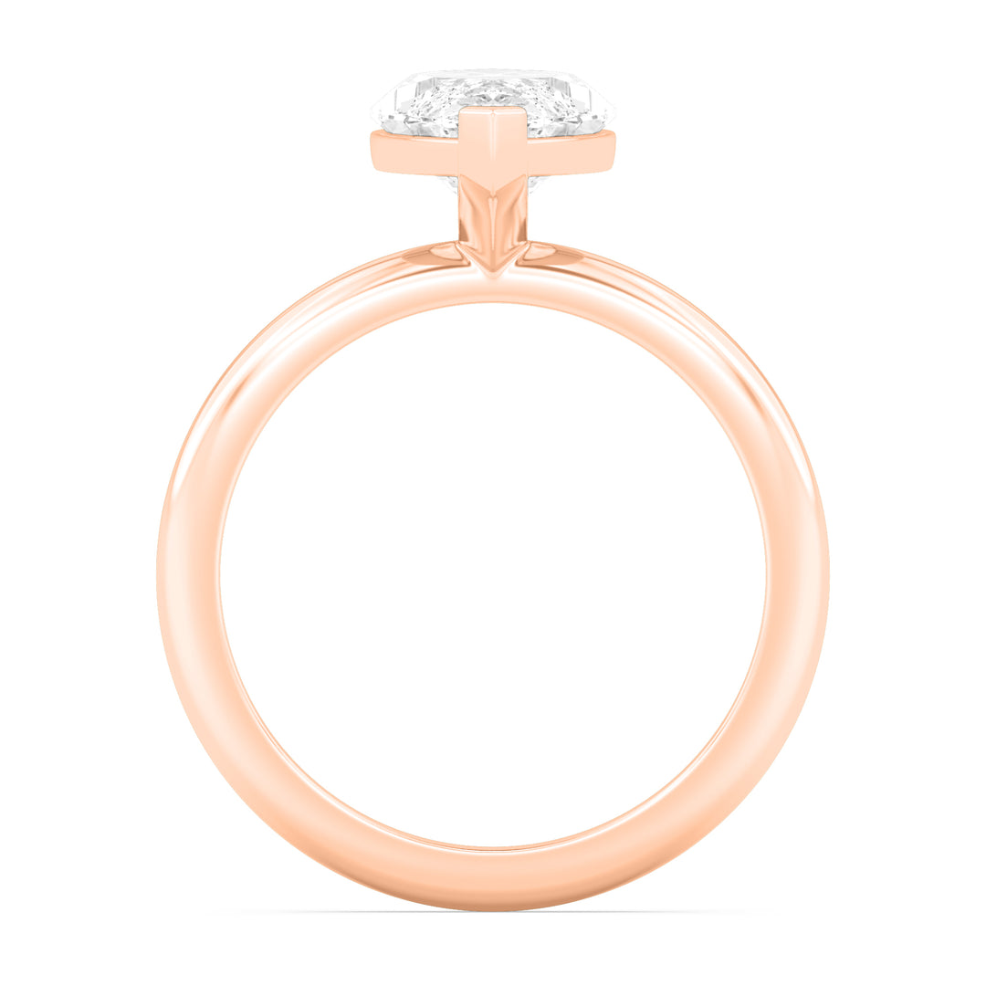 IGI Graded 3.06ct Marquise Cut Lab-Grown Diamond Solitaire Engagement Ring in 14k Rose Gold