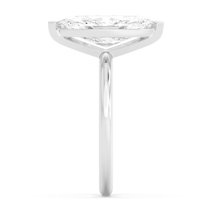 IGI Graded 3.06ct Marquise Cut Lab-Grown Diamond Solitaire Engagement Ring in 14k White Gold