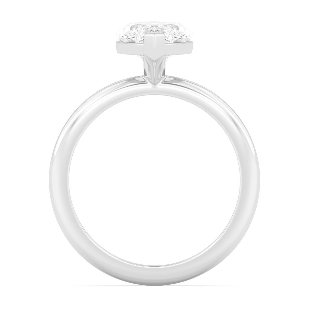 IGI Graded 3.06ct Marquise Cut Lab-Grown Diamond Solitaire Engagement Ring in 14k White Gold