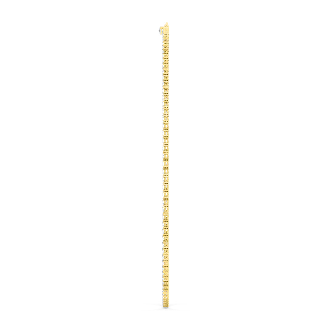 9.10ctw Round Brilliant Lab-Grown Diamond Tennis Necklace in 14k Yellow Gold