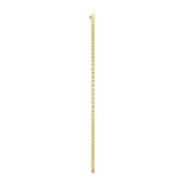 9.10ctw Round Brilliant Lab-Grown Diamond Tennis Necklace in 14k Yellow Gold