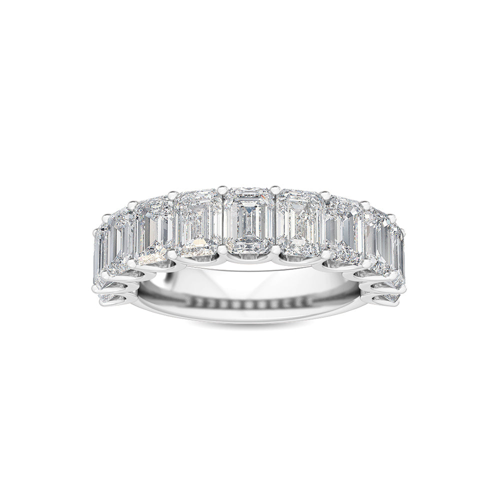 4.24ctw Emerald Cut Lab-Grown Diamond 11-Stone Band in 14k White Gold