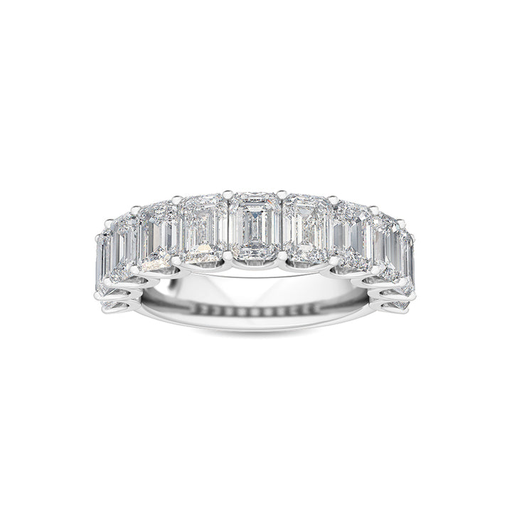 4.24ctw Emerald Cut Lab-Grown Diamond 11-Stone Band in 14k White Gold