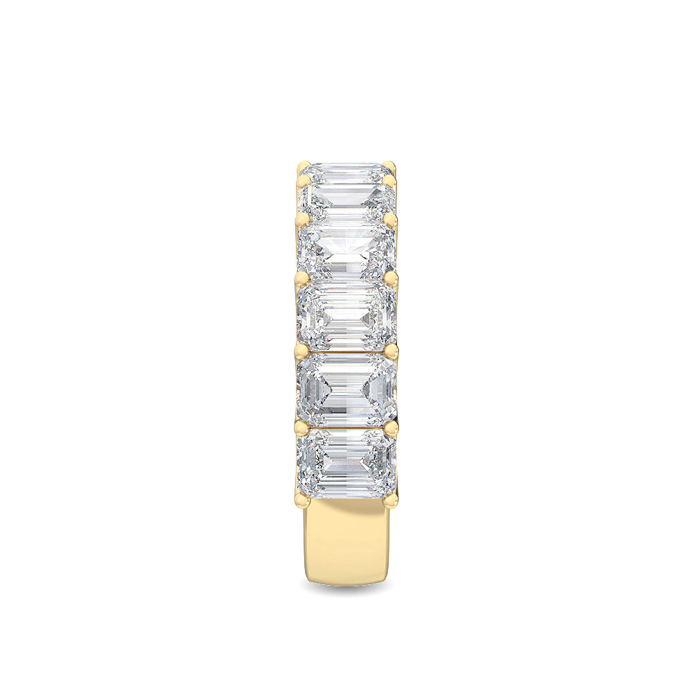 4.24ctw Emerald Cut Lab-Grown Diamond 11-Stone Band in 14k Yellow Gold