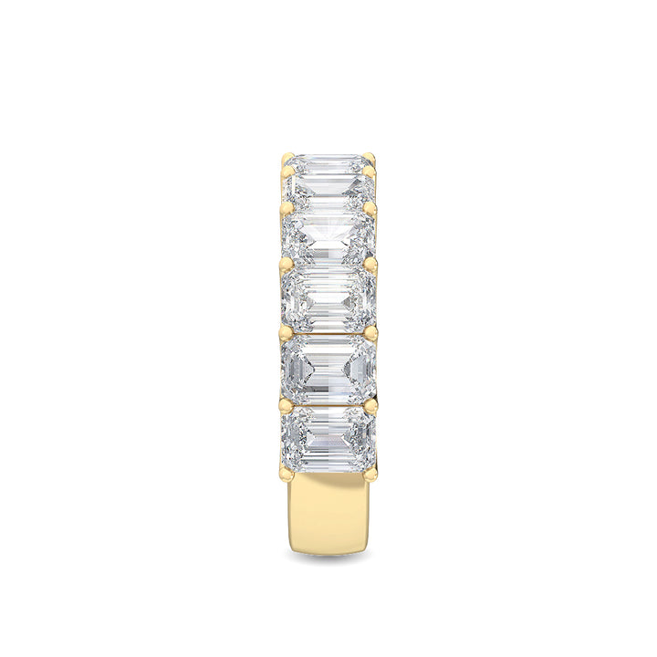 4.24ctw Emerald Cut Lab-Grown Diamond 11-Stone Band in 14k Yellow Gold